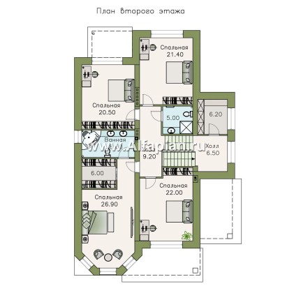 Проекты домов Альфаплан - Эксклюзивный трехэтажный классический особняк - превью плана проекта №3