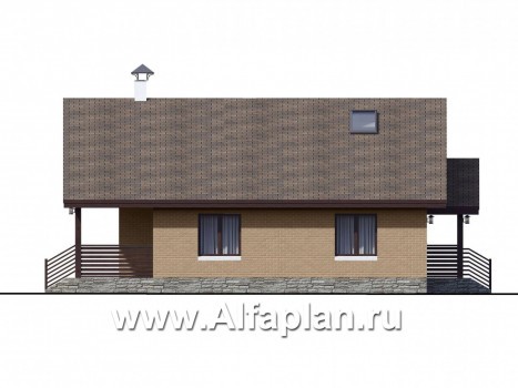 Проекты домов Альфаплан - «Моризо» - шале с двусветной гостиной - превью фасада №2