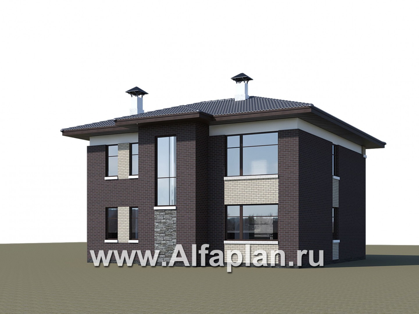 Проекты домов Альфаплан - «Маяк» - уютный дом с террасой - дополнительное изображение №1
