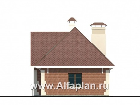 Проекты домов Альфаплан - Гостевой дом с гаражом на две машины - превью фасада №2