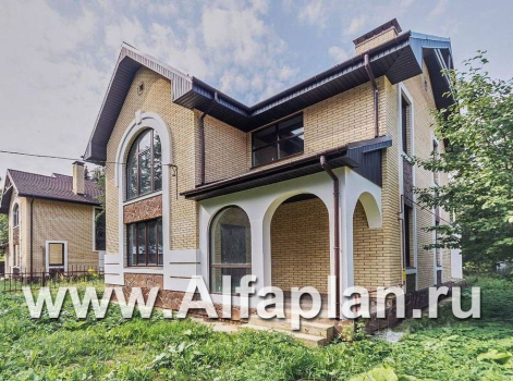 Проекты домов Альфаплан - «Монрепо» - компактный дом из блоков для узкого участка - превью дополнительного изображения №2