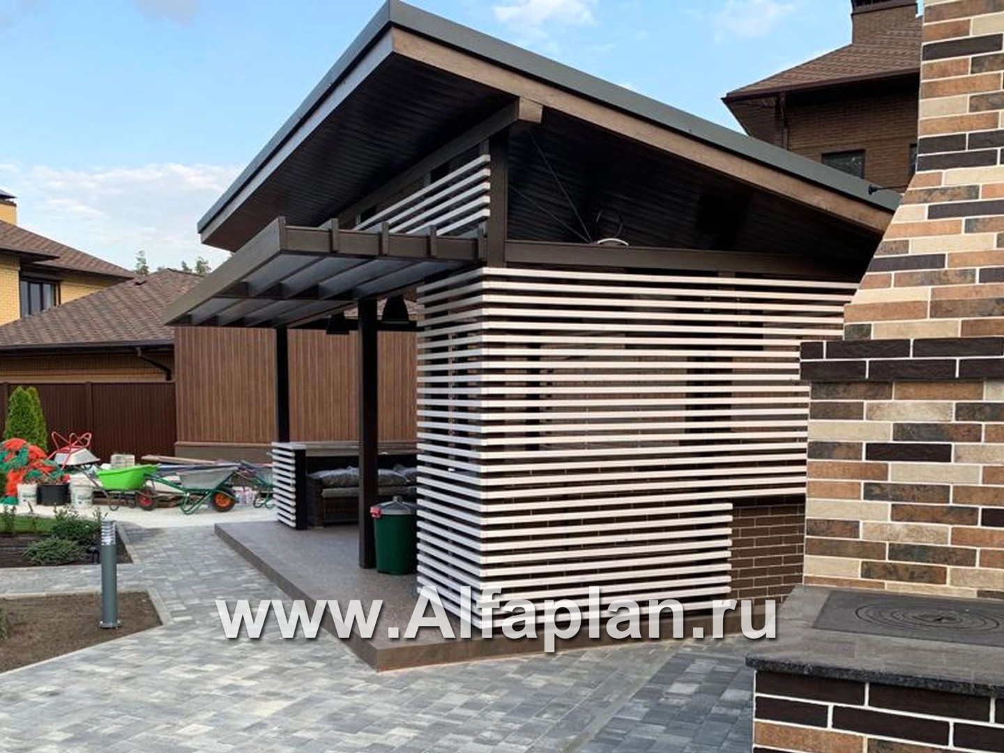 Проекты домов Альфаплан - Современная элегантная беседка (летняя кухня) - дополнительное изображение №5