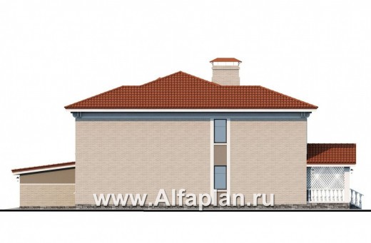 Проекты домов Альфаплан - «Палането» - особняк на самый взыскательный вкус - превью фасада №2