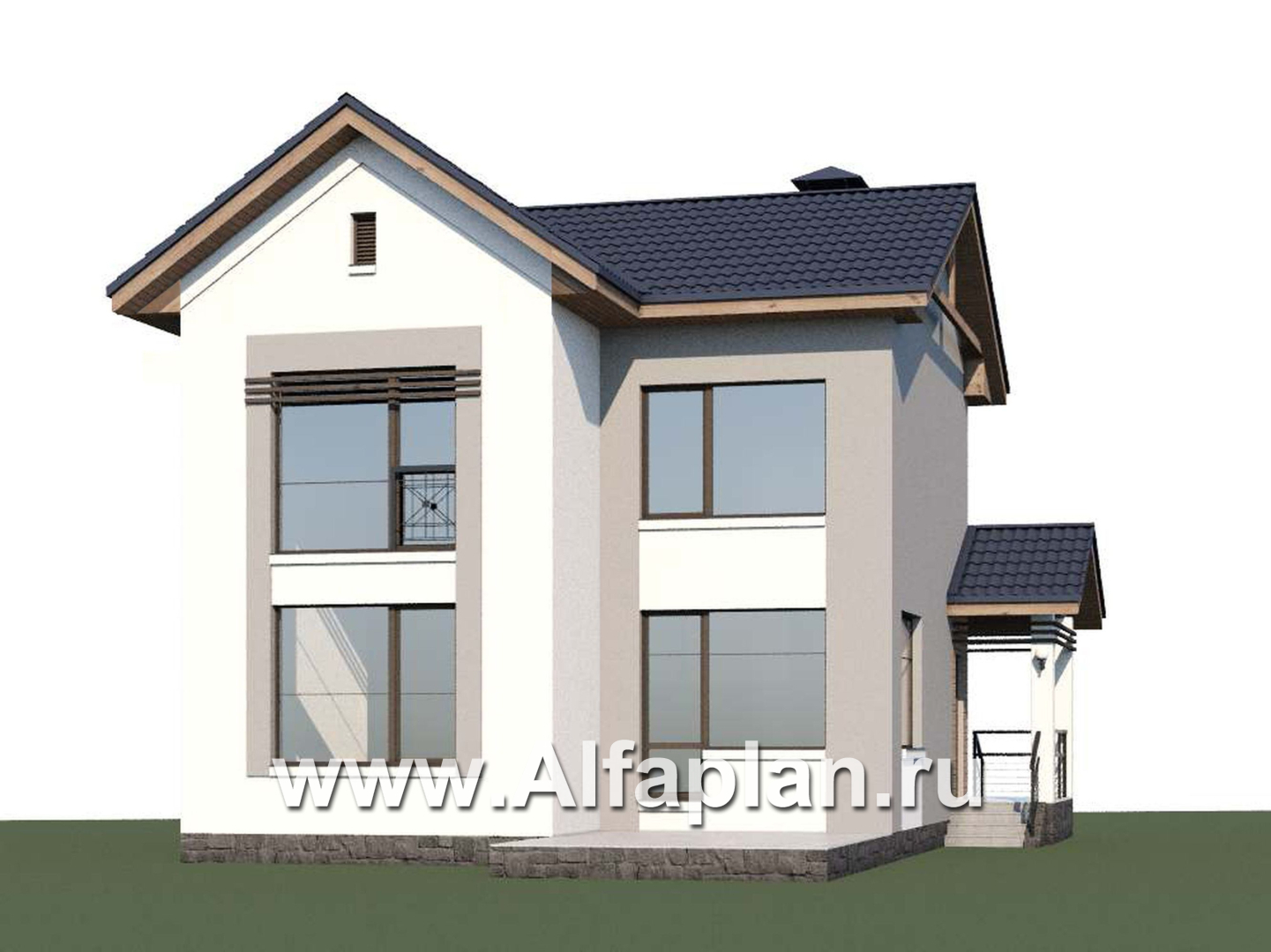 Проекты домов Альфаплан - «Каюткомпания» - экономичный дом для небольшой семьи и маленького участка - дополнительное изображение №1