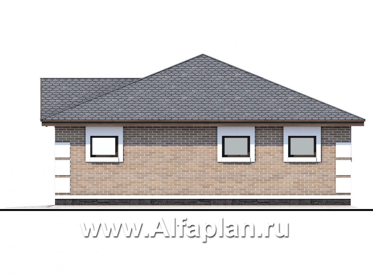 Проекты домов Альфаплан - Гараж на два автомобиля - изображение фасада №2