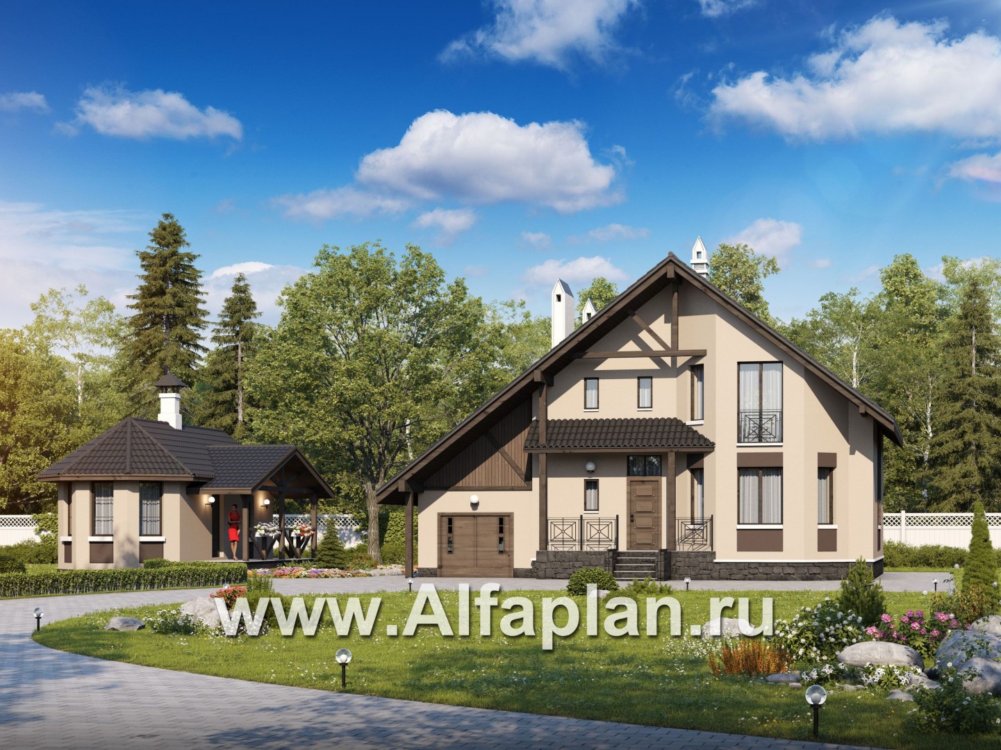 Проекты домов Альфаплан - «Регенсбург плюс»_ДУО - основное изображение
