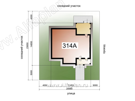 Проекты домов Альфаплан - «Жасмин» - одноэтажный дом в классическом стиле - превью дополнительного изображения №2