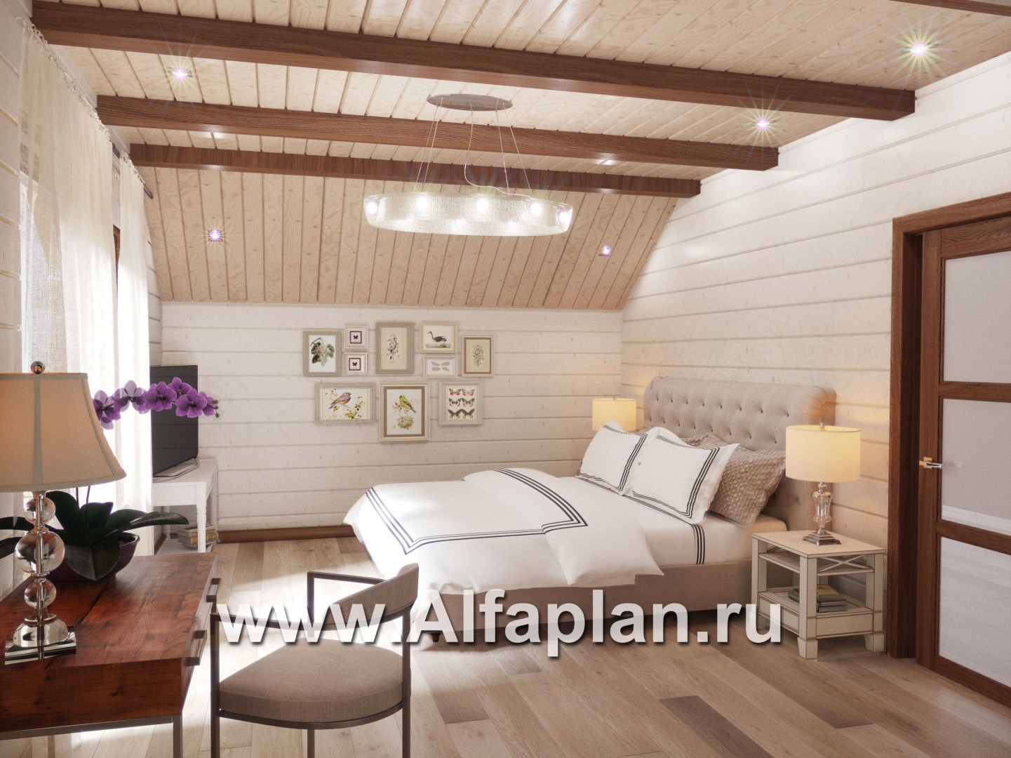 Проекты домов Альфаплан - Проект комфортабельного дома из бруса - дополнительное изображение №5