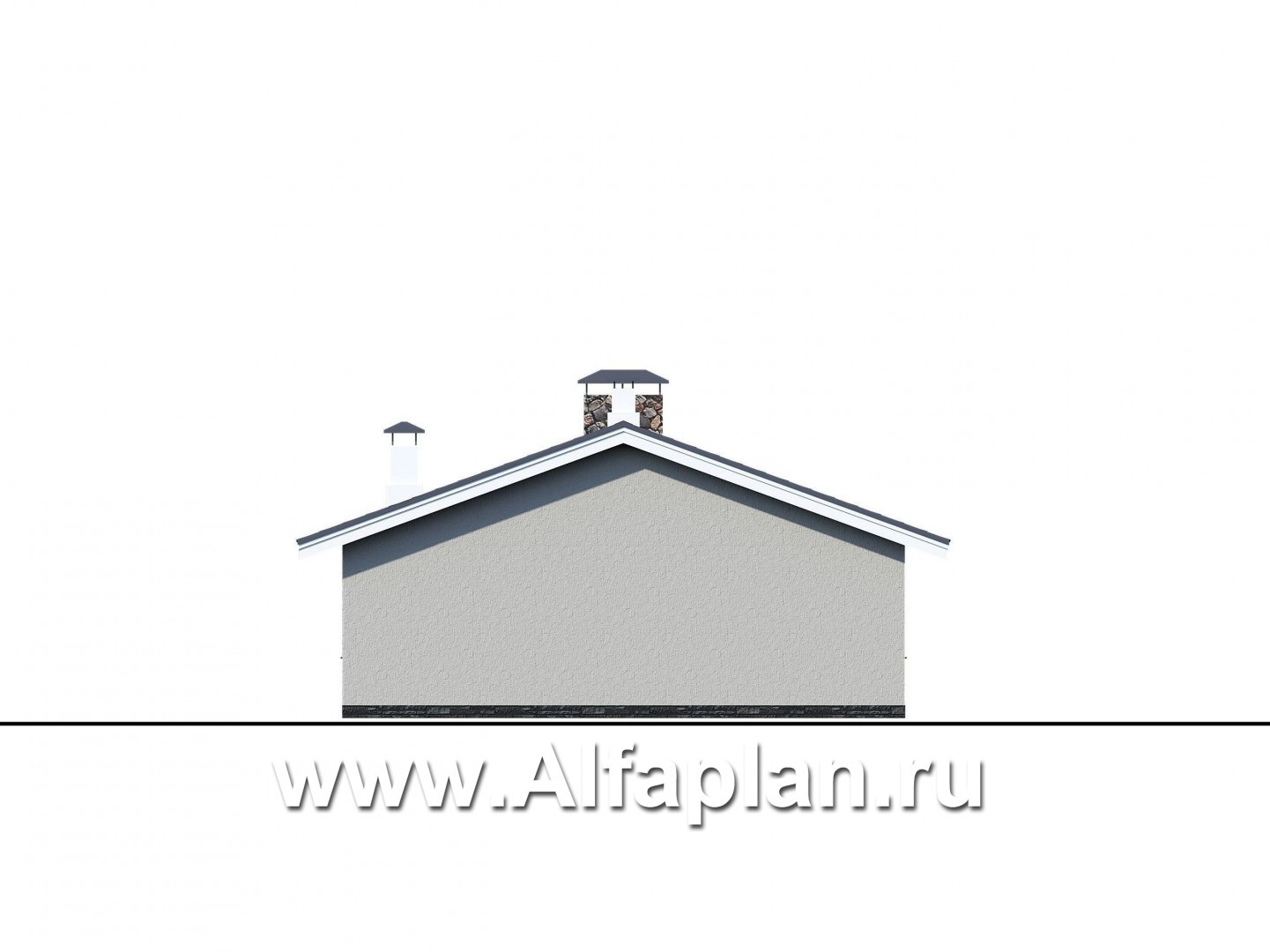 Проекты домов Альфаплан - «Мелета» - уютный одноэтажный дом с террасой - изображение фасада №3