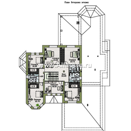Проекты домов Альфаплан - "Дворянское гнездо" - семейный особняк в русском стиле - превью плана проекта №2