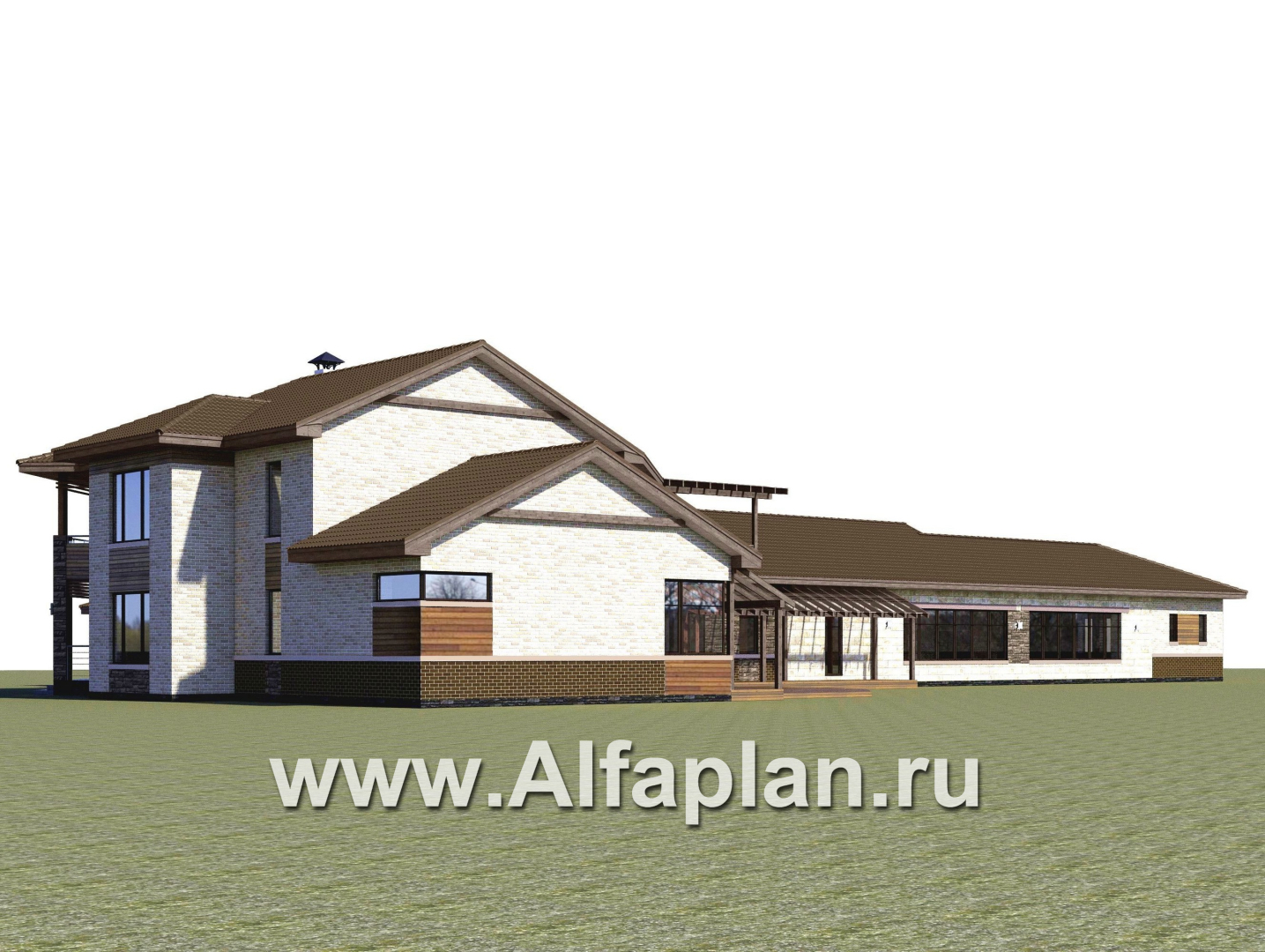 Проекты домов Альфаплан - "Шахерезада" - семейная вилла с бассейном и гаражом - дополнительное изображение №5