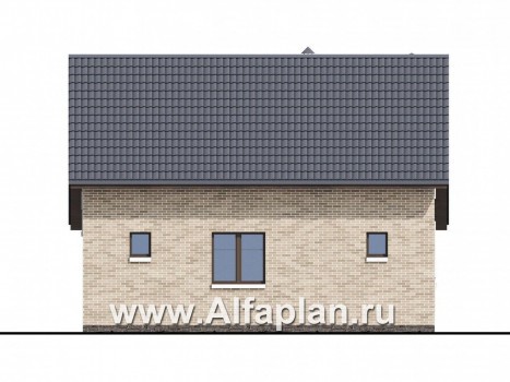 Проекты домов Альфаплан - Баня с бильярдной в мансарде - превью фасада №4