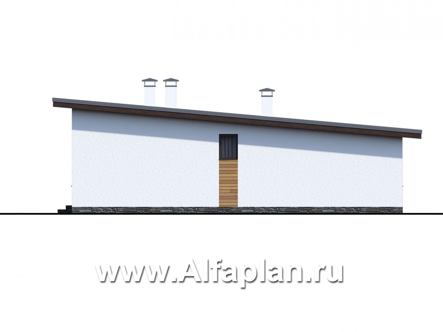 Проекты домов Альфаплан - «Эпсилон» - уютный каркасный дом с просторной террасой - изображение фасада №2