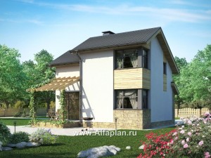 Проекты домов Альфаплан - Экономичный дом для маленького участка - превью основного изображения
