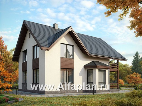 Проекты домов Альфаплан - Компактный дом с террасой - превью дополнительного изображения №1