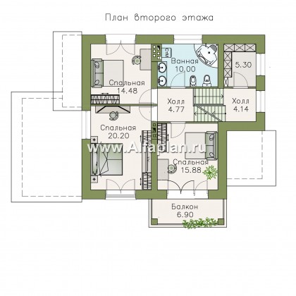 Проекты домов Альфаплан - Дом из газобетона «Аура» в современном стиле - превью плана проекта №3