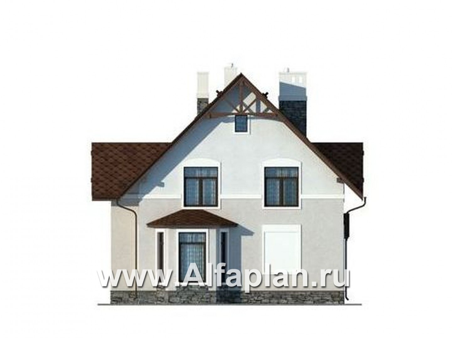 Проекты домов Альфаплан - Компактный и экономичный загородный дом - изображение фасада №4