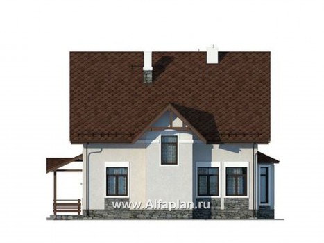 Проекты домов Альфаплан - Компактный и экономичный загородный дом - превью фасада №1
