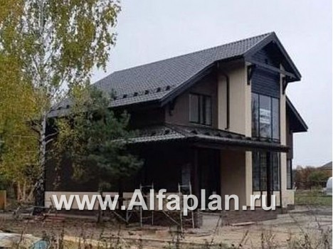 Проекты домов Альфаплан - «Регата» — комфортный загородный дом с двускатной крышей - превью дополнительного изображения №7