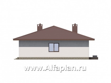 Проекты домов Альфаплан - Одноэтажный загородный дом - превью фасада №4