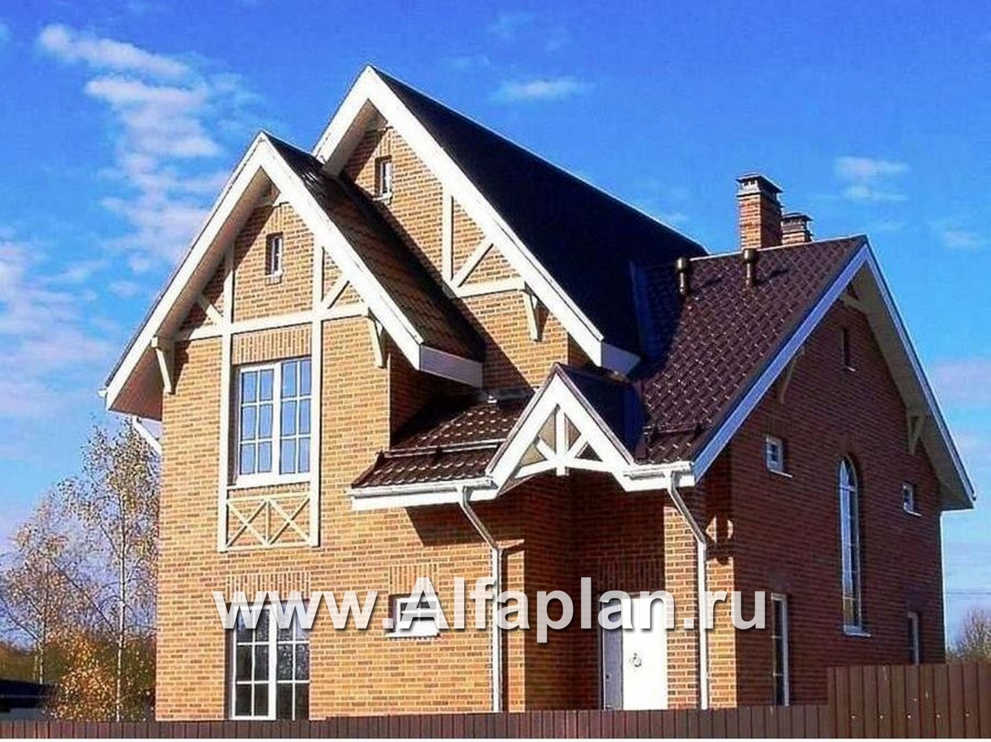 Проекты домов Альфаплан - «Вива Бе» - рациональный дом с навесом для машины - дополнительное изображение №1