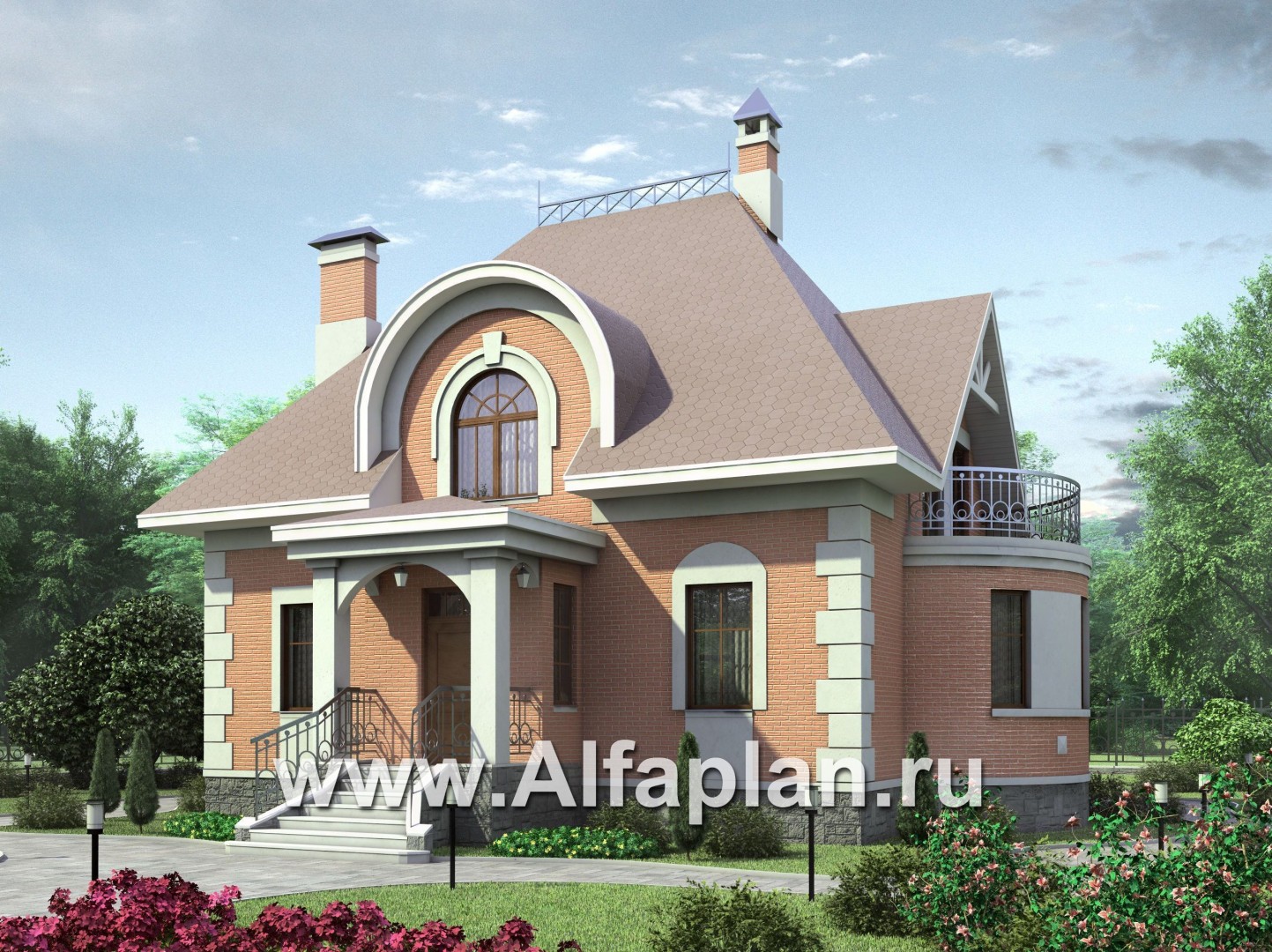 Проекты домов Альфаплан - «Эвита» - уютный дом загородный дом - основное изображение