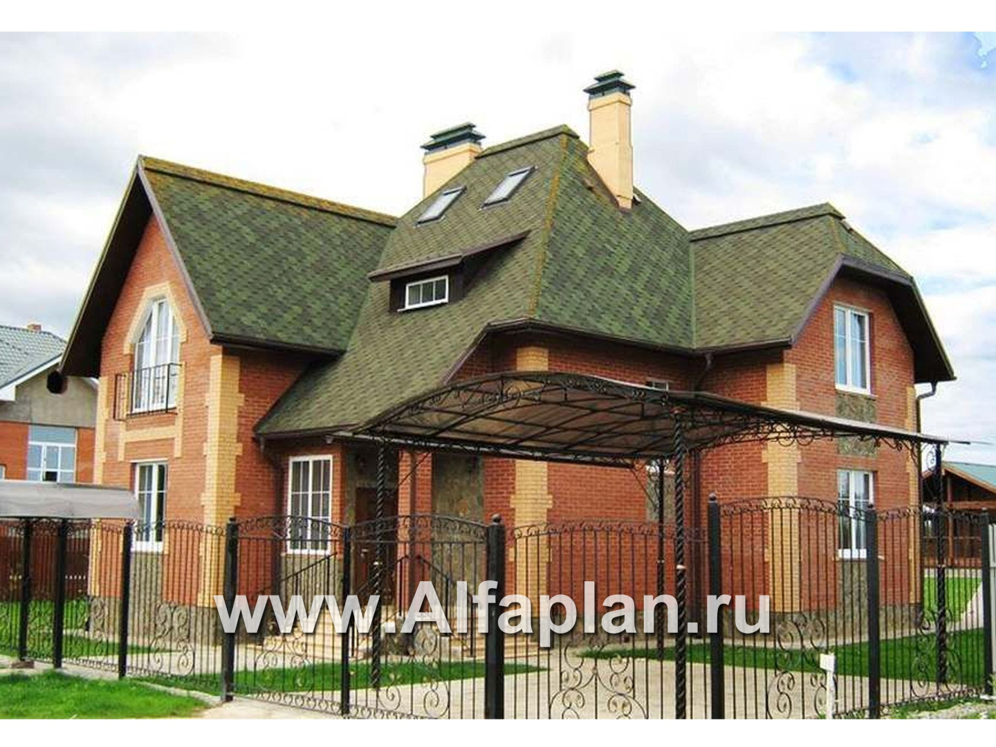 Проекты домов Альфаплан - «Приорат» - двухэтажный коттедж с рустовкой - дополнительное изображение №7
