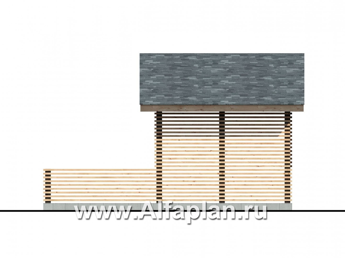 Проекты домов Альфаплан - Летняя кухня, современная элегантная беседка - изображение фасада №4