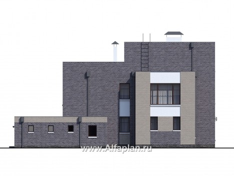«Эндр» - проект двухэтажного дома, со вторым светом, в гаражом на 2 авто, с эксплуатируемой кровлей - превью фасада дома