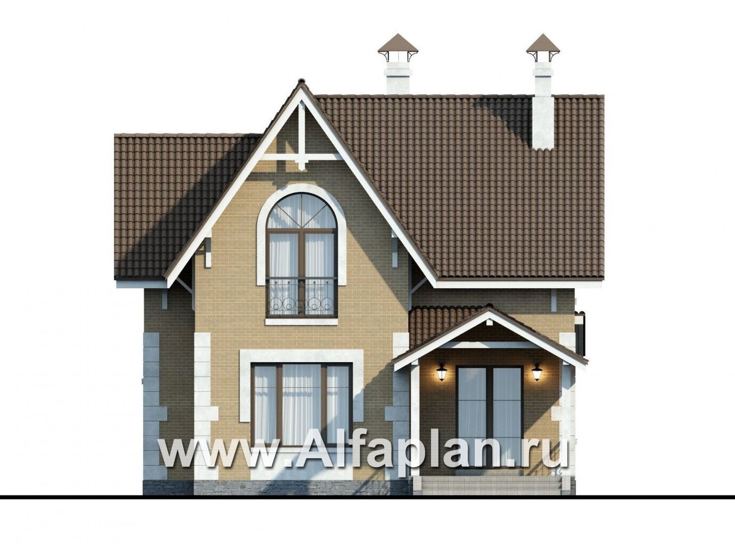 Проекты домов Альфаплан - «Примавера» - компактный загородный дом - изображение фасада №4