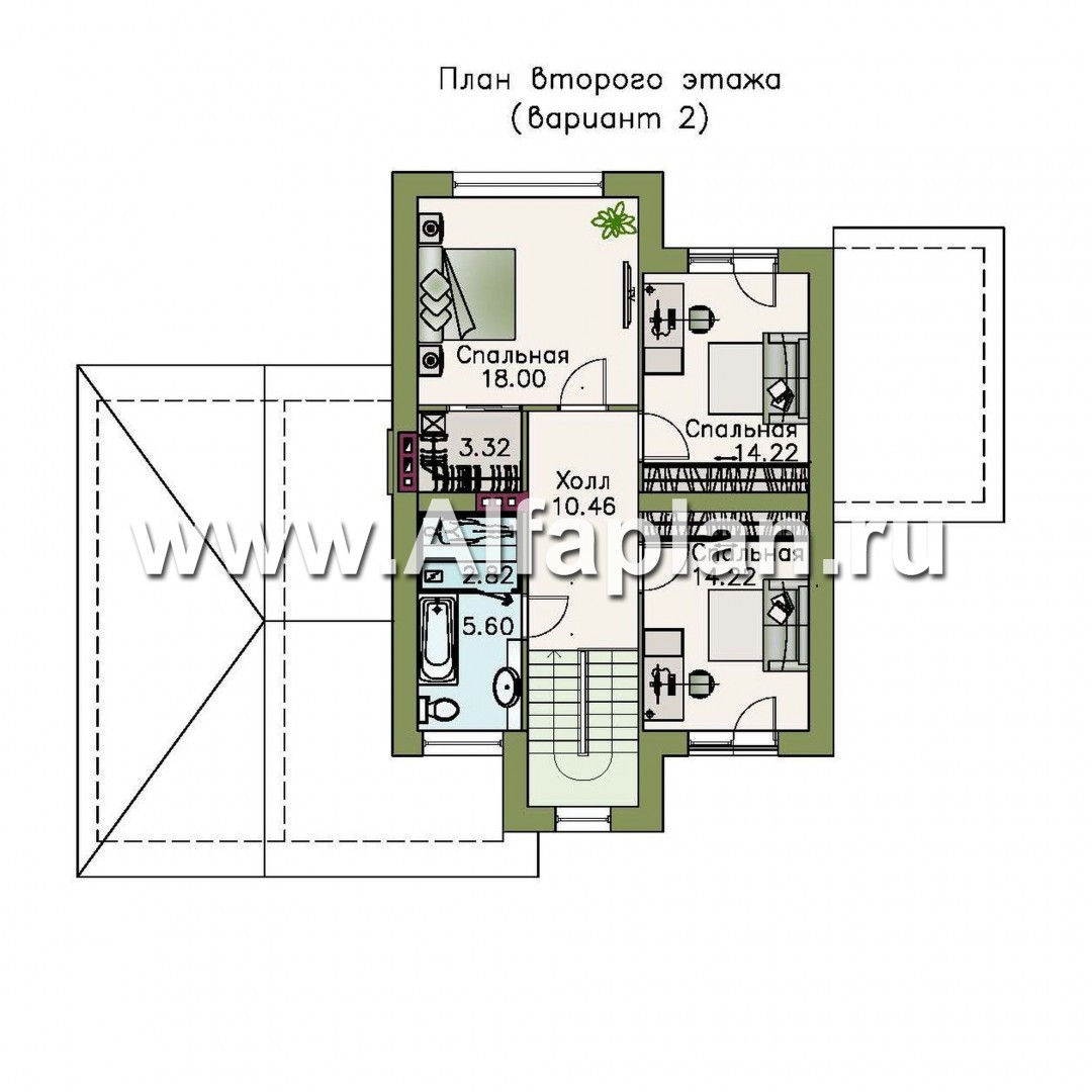 Проекты домов Альфаплан - «Скандинавия» - современный коттедж с удобной планировкой - изображение плана проекта №3