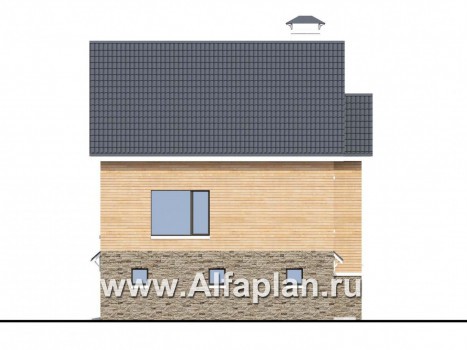 Проекты домов Альфаплан - «Сапфир» - трехэтажный дом с большим гаражом для маленького участка - превью фасада №2