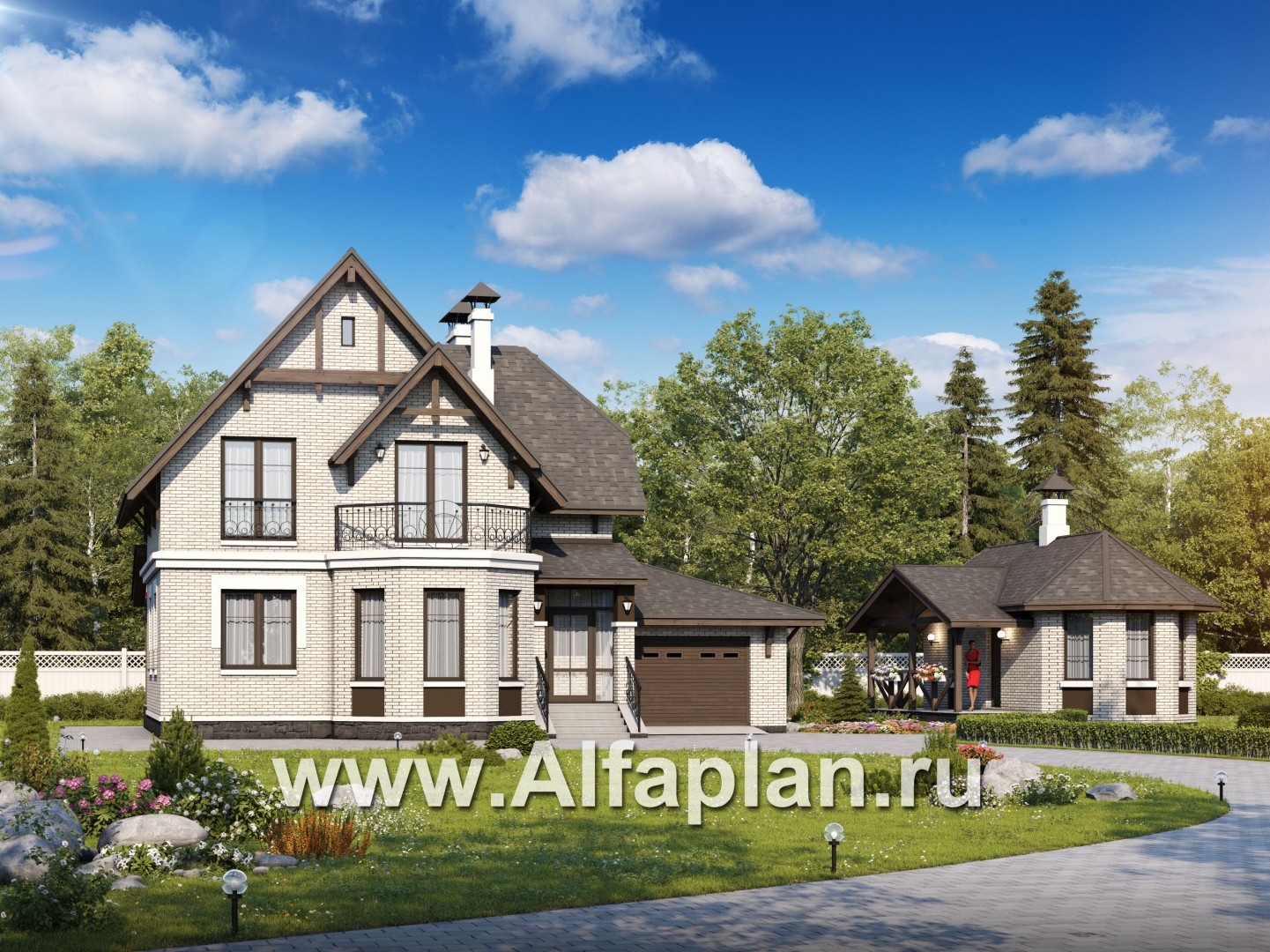 Проекты домов Альфаплан - «Шевалье»_ДУО - основное изображение