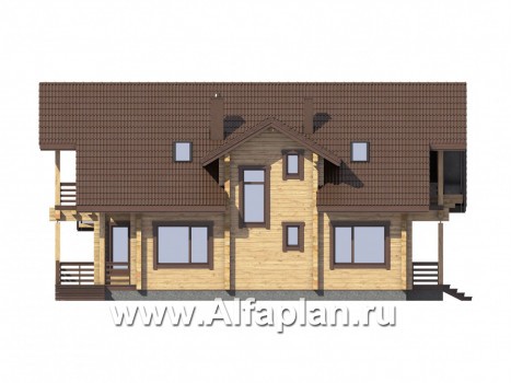Проекты домов Альфаплан - Загородный дом для отдыха с комфортной планировкой - превью фасада №2