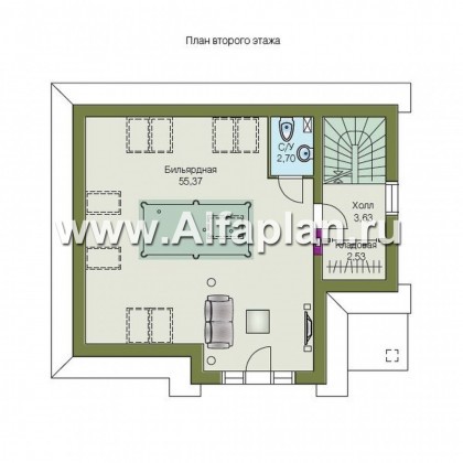 Проекты домов Альфаплан - Сауна с гостевой квартирой - превью плана проекта №3