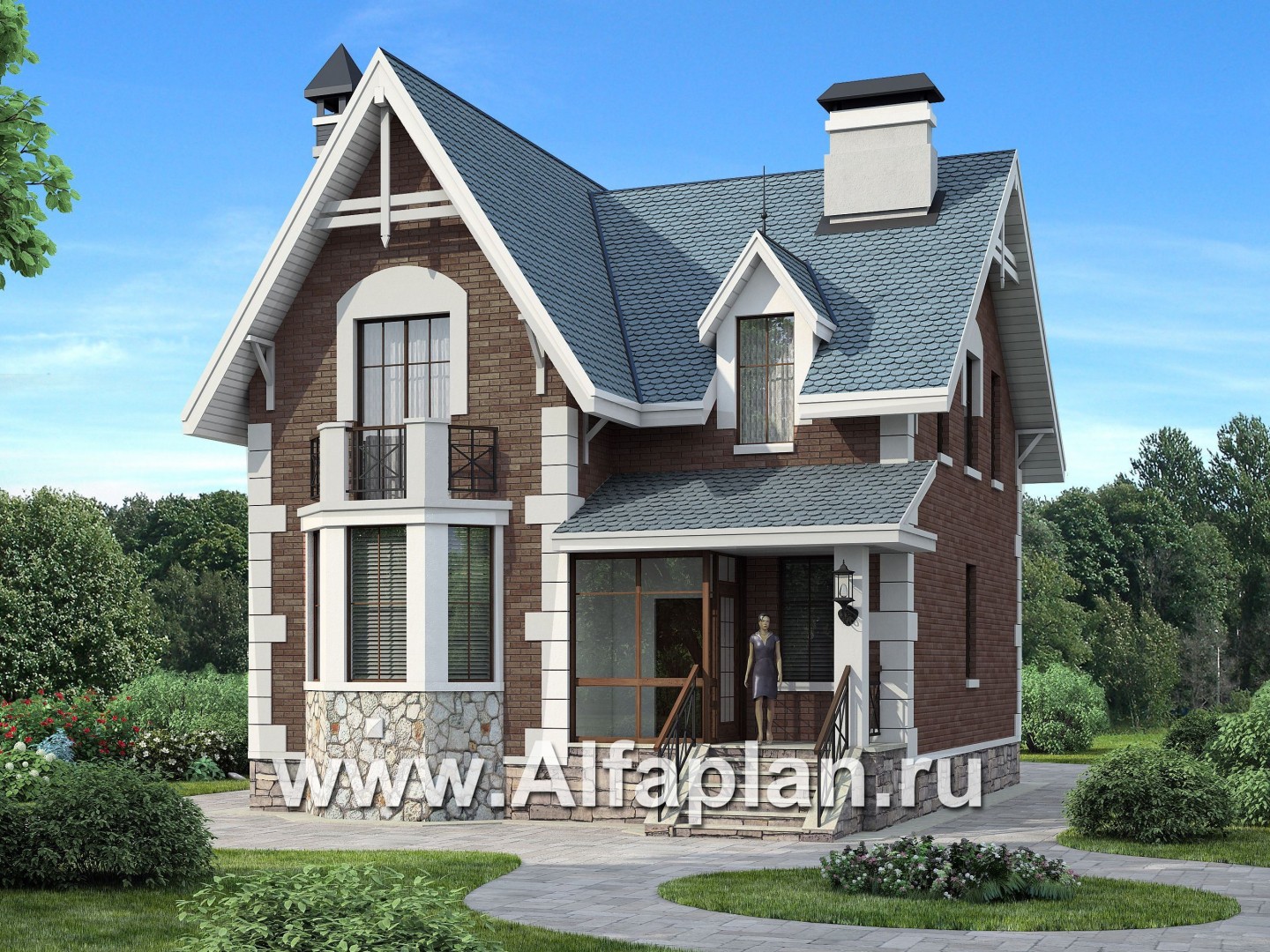 Проекты домов Альфаплан - «Стелла»- компактный дом для маленького участка - основное изображение